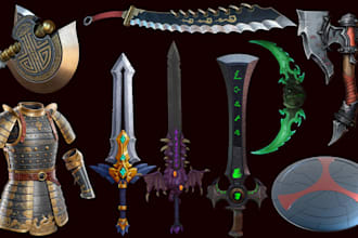 model custom 3d sword model cosplay props accessories for 3d printing