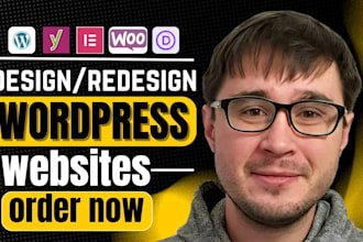 design a clean and responsive wordpress business website using elementor or divi