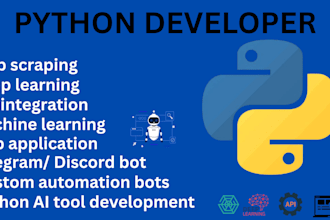 code python ai, automation nots, web scraping bot, discord bot, telegram bot