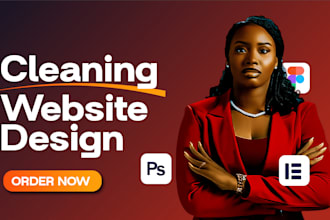 design a house cleaning website or office cleaning service website
