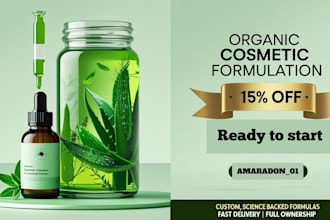 be cosmetic chemist to develop formulation for organic product
