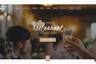 do restaurant catering website design