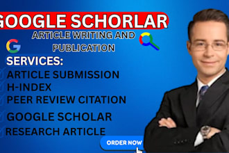 write and publish your research article in high index journals on google scholar
