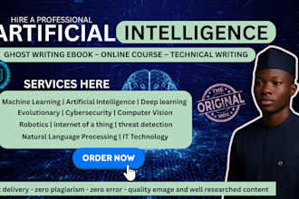 write ebook on artificial intelligence, robotics machine learning  cybersecurity