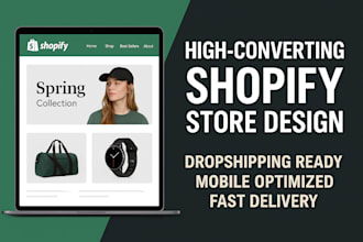 build shopify dropshipping store, shopify store design, shopify website