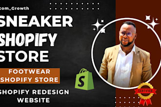 design professional shopify store for sneakers footwear nike canvas shoe brands