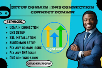 setup domain connect domain transfer and build dns connection for website