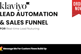build klaviyo automations for lead nurturing, sales funnels