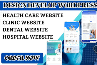 design medical, homecare, healthcare, dental, clinic, doctor website