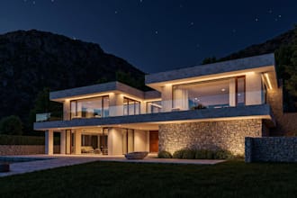 do 3d exterior design sketchup modeling commercial rendering