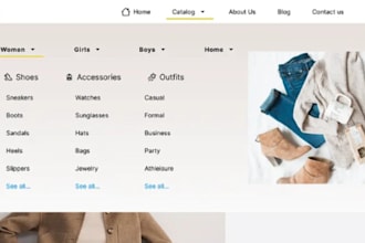 create fix add shopify mega menu drop down menu shopify collection product page