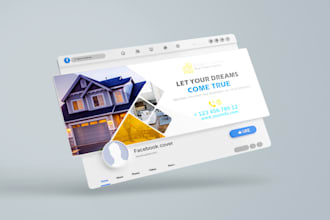 design a clean and professional business facebook cover