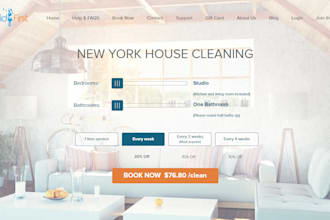 cleaning service website, house cleaning website, office, booking koala launch27