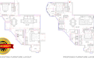 create 2d layout with furniture for homes and realtors