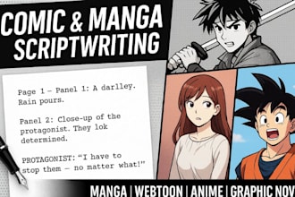 write engaging scripts for comics  manga graphic novel anime webtoons