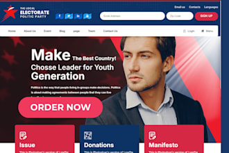 build political website election website political campaign website