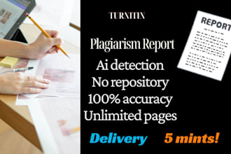 generate plagiarism report and detect ai urgently