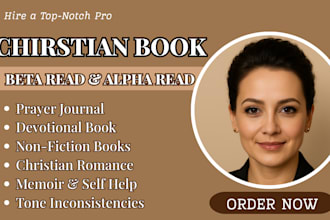 beta read and alpha christian book, devotional, prayer journal, self help memoir