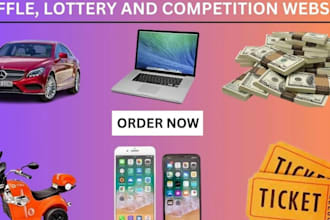 design raffle website competition website giveaway website for raffle business