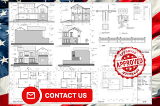 do structural drawing, pe stamp, site plan, floor plan, mep plan for city permit