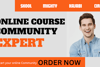 setup skool online course mighty networks kajabi circle so community expert