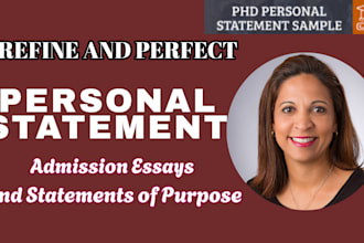 refine and perfect your admission essays and statements of purpose