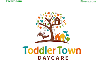 design kids, baby shop, daycare, toy and childcare logo