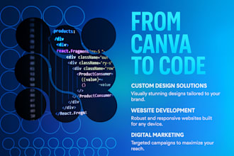 build responsive HTML websites from canva or images