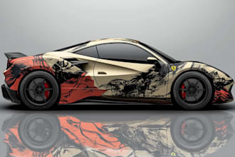 design awesome car, van, vehicle wrap design