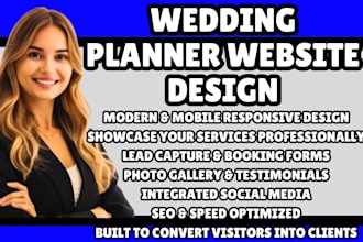 create a wedding planner website wedding website design event planner website