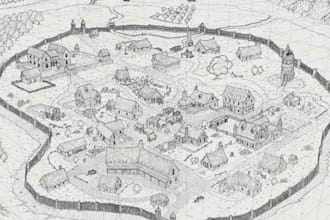 create site map city map game map dnd map vector map custom map map illustration