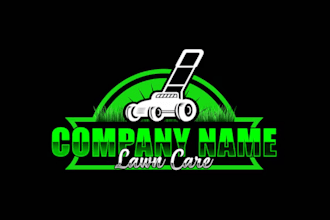 design agriculture landscape natural and lawn care logo