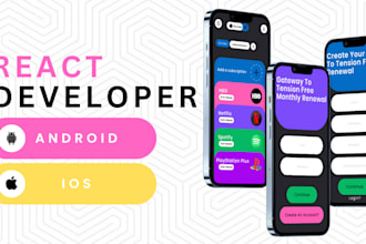 professionally build react native, android, ios, hybrid apps