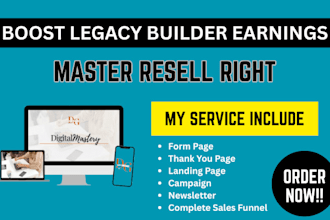 boost your legacy builder earnings with complete sales funnel for passive income