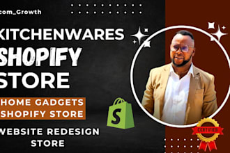 design or redesign shopify kitchen utensils home appliance kitchenware store