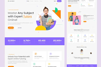 design online course, e learning tutor website on wix