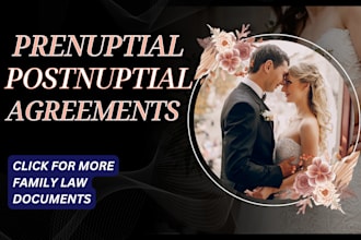 write customized prenup or postnup agreements for your marriage