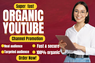 create, set up, promote and optimized your youtube channel