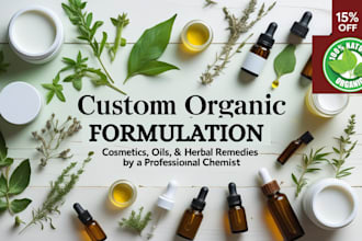 formulate custom organic cosmetics, essential oil blends and herbal remedies