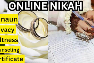 be  your online imam to conduct your nikah ceremony at  home