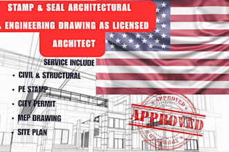 do architectural structural drawing ca stamp city permit e stamp mep floor plan