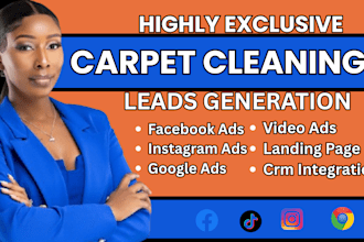 carpet cleaning leads airbnb cleaning leads facebook ads google ads video ads