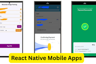 create a clean and simple functional react native mobile app