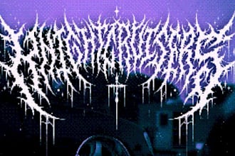 create a thrash metal and heavy metal logo