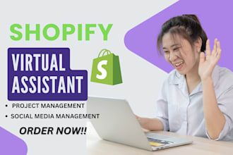 be your shopify virtual assistant customer service, customer support data entry