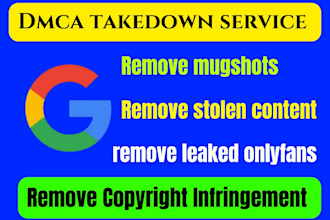 send dmca takedown notice to remove google, facebook