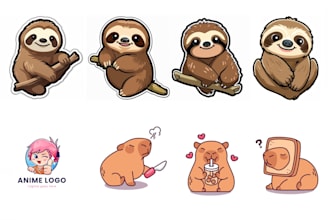 make a cute kawaii chibi cartoon mascot logo design for your business