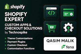 create shopify custom apps for you, payments,themes etc