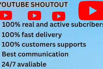 shout out and promote youtube channel, SEO growth manager shoutout