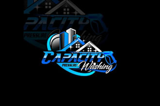 design a cleaning, maintenance and pressure washing company logo